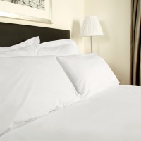 BLENHEIM 100% COTTON PERCALE MOCK OXFORD PILLOWCASE WHITE 62x90cm TWIN NEEDLE